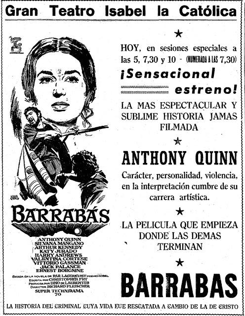 Granada y el cine en las primeras semanas de 1963