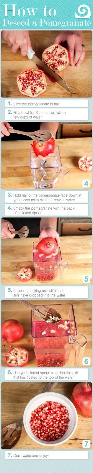 cómo pelar las granadas