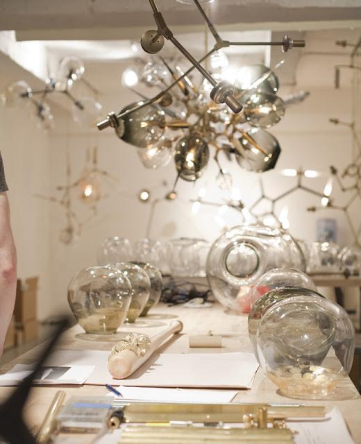 Lindsey Adelman y sus lámparas en vidrio soplado