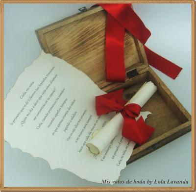 Votos personalizados de boda by Lola Lavanda