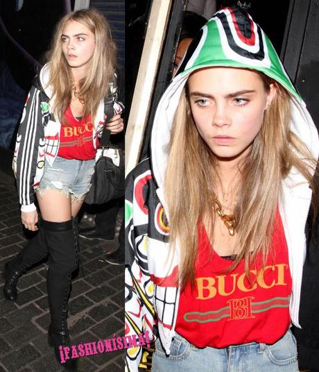 Cara Delevingne se suma a la moda de subvertir logos