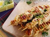 Brochetas Pollo marinada Soja