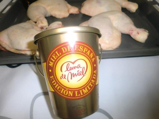 Pollo asado a la miel