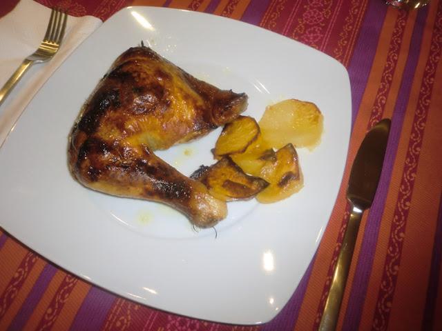 Pollo asado a la miel