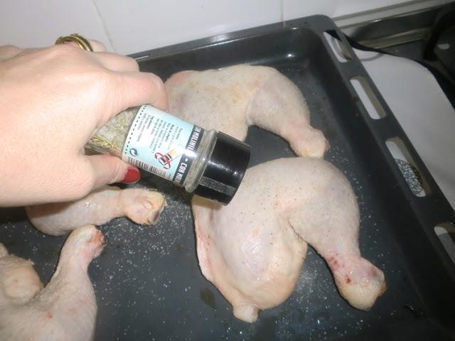 Pollo asado a la miel