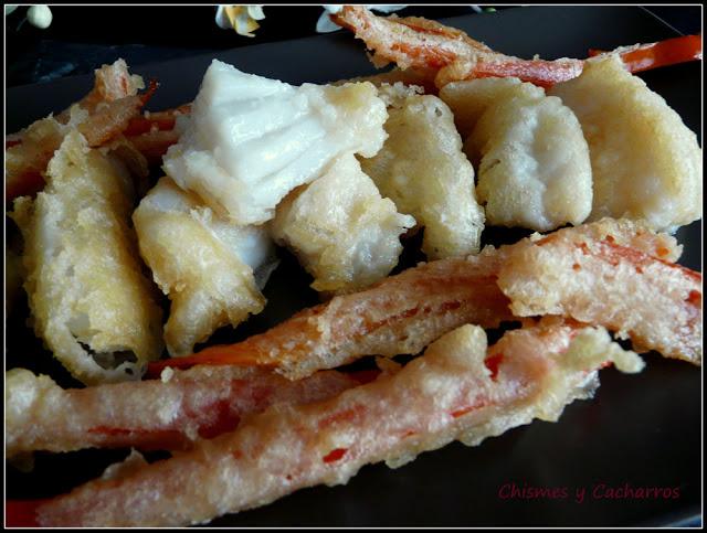 Tempura de Bacalao y Pimientos rojos