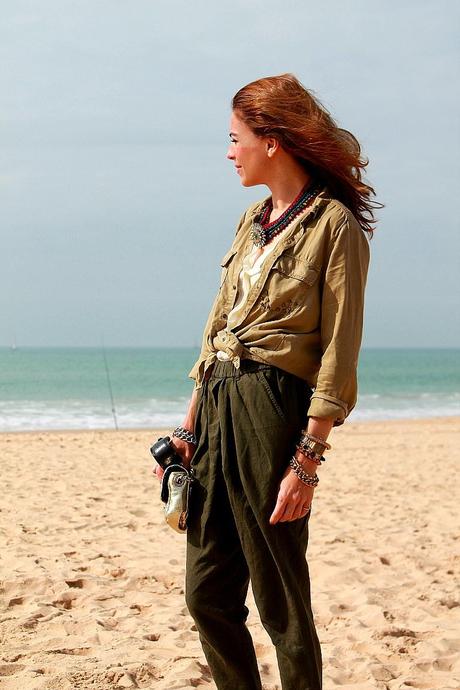 pantalon baggy militar