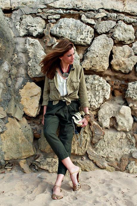 pantalon baggy militar