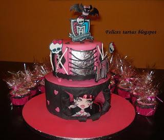 Tarta y cupcakes Monster high