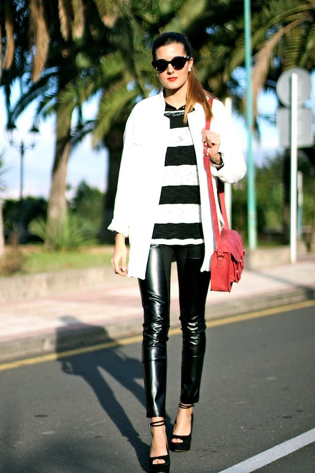 Black and White Sweater Stripes