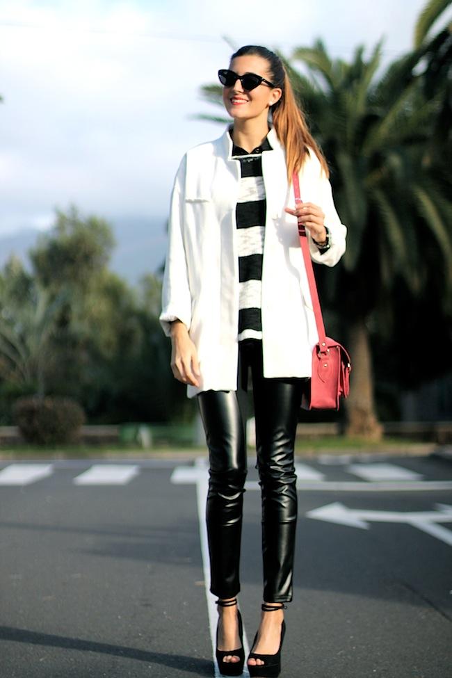 Black and White Sweater Stripes
