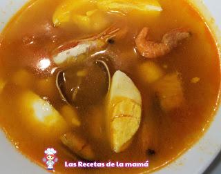 Receta de sopa de marisco
