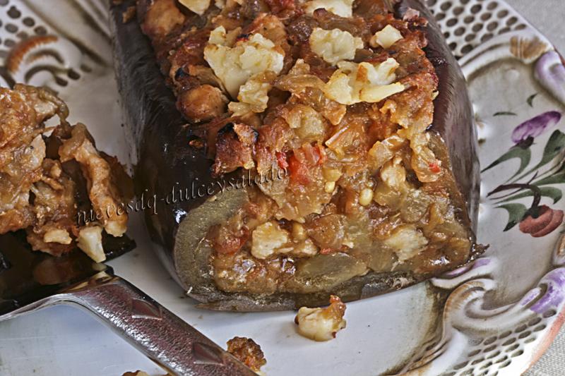 BERENJENAS RELLENAS DE CONGRIO (DIETA)