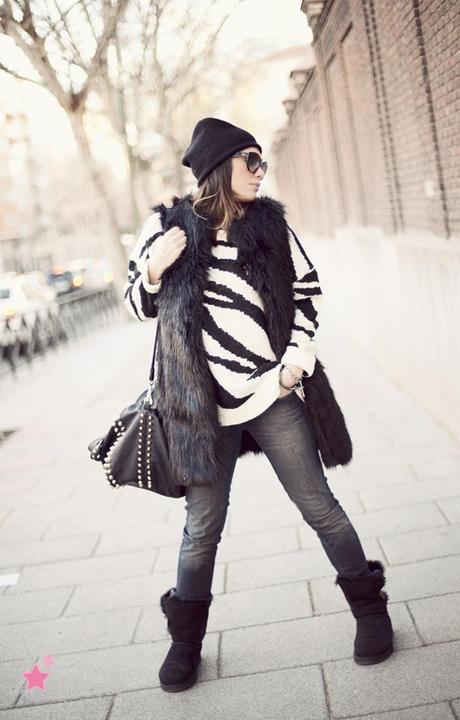 black & white cozy black & white cozy