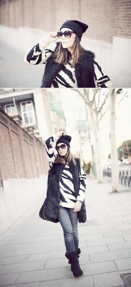 black & white cozy black & white cozy