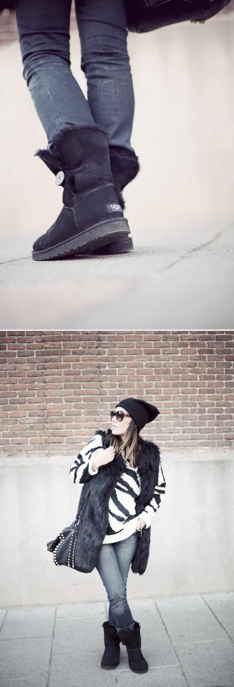 black & white cozy black & white cozy