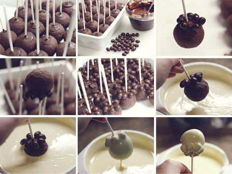 Cakepops en forma de palomita - paso a paso