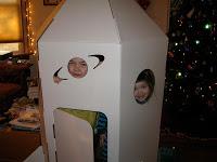 cohete de cartón para niños