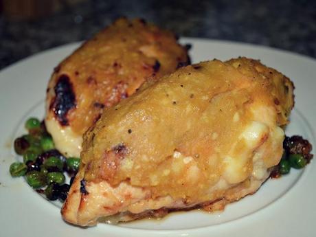 Pechugas de pollo rellenas de manzana y queso
