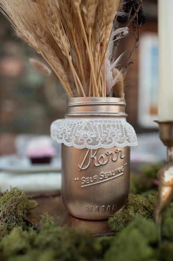 Gold Mason Jar