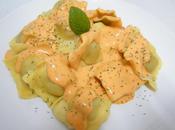 Raviolis salsa piquillo