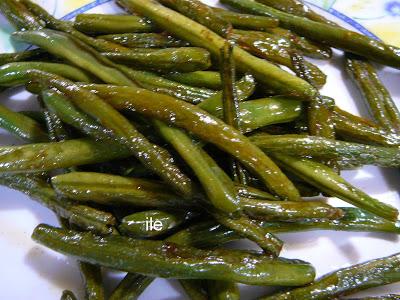 chauchas o judías verdes a la sartén