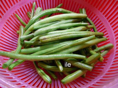 chauchas o judías verdes a la sartén