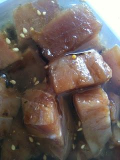 Un menú improvisado.