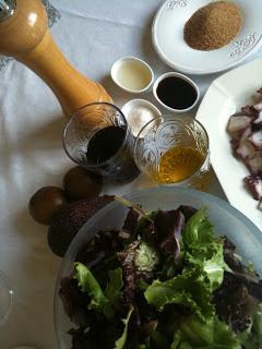 Un menú improvisado.