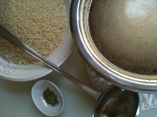 Un menú improvisado.