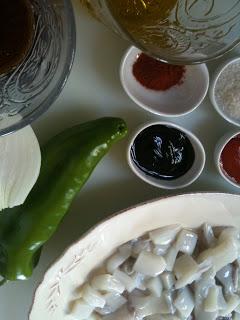 Un menú improvisado.