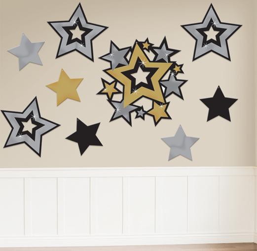 siluetas de estrellas de distintas formas y diseños