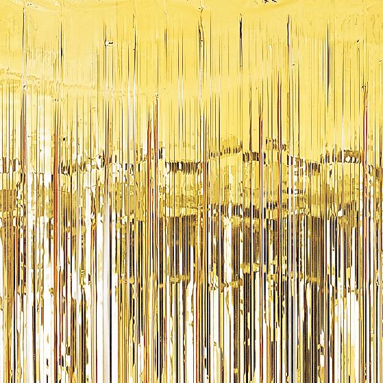 una impactante cortina brillante