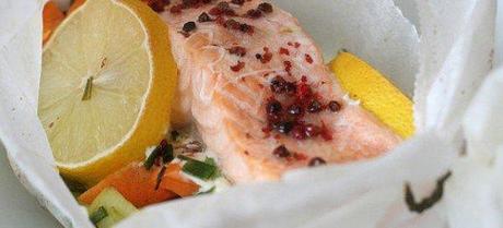 salmón en papillote