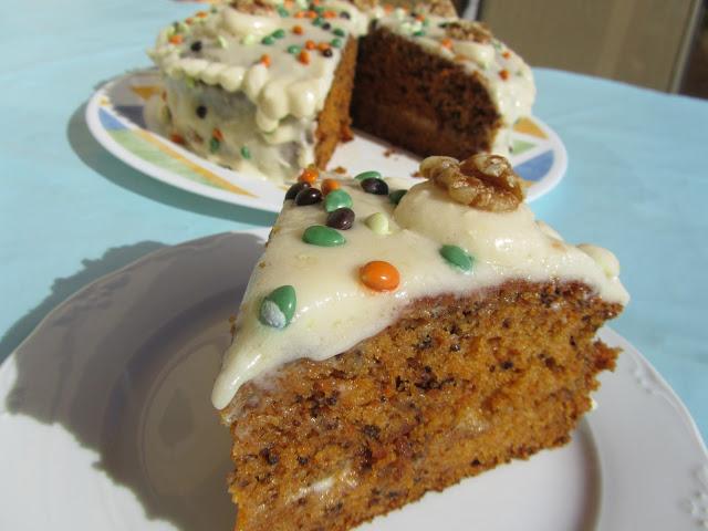 Tarta carrot-cake auténtica americana