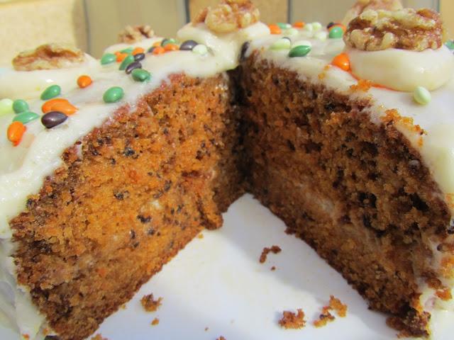 Tarta carrot-cake auténtica americana