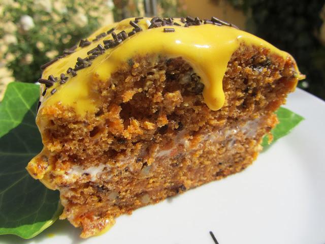Tarta carrot-cake auténtica americana
