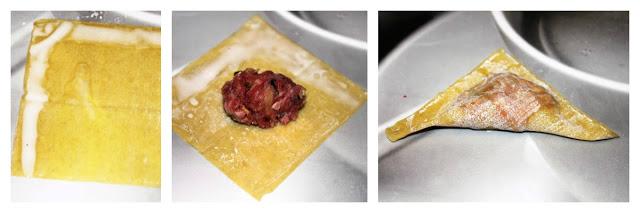 Won ton crujiente de cerdo (Giaw Maoo)