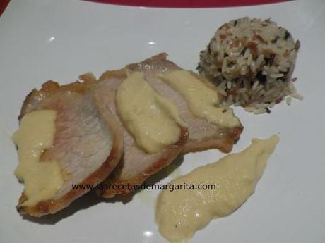 lomo-almendras y3 Lomo de Cerdo Ibérico con Salsa de Almendras