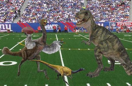 ¿Y si los dinosaurios jugasen a fútbol americano?