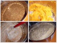 Tarta fria de calabaza y cafe.