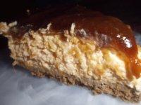 Tarta fria de calabaza y cafe.