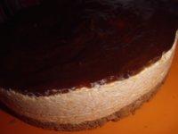Tarta fria de calabaza y cafe.