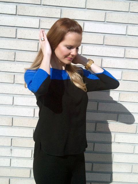 Analizando mi estilismo en azul y negro