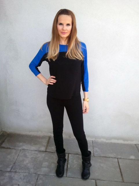 Analizando mi estilismo en azul y negro