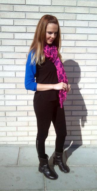 Analizando mi estilismo en azul y negro