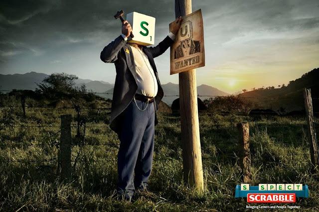 Buena esta campaña gráfica para Scrabble