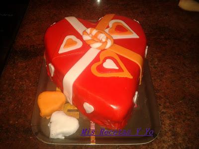 TARTA CORAZON SAN VALENTIN