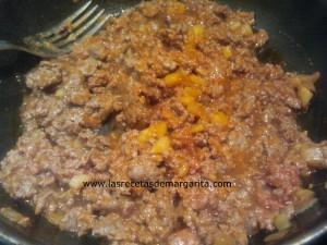 Canelones de berenjena y carne picada