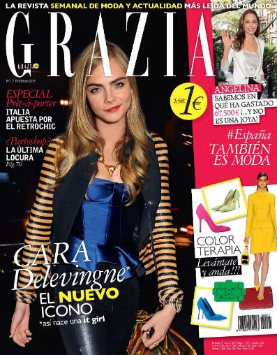 Portada Grazia Espana numero 1 cara delevingne